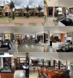 CASA EN ARRIENDO – CHÍA Ubicación: Barrio la Balsa, vía entre salida a Guaymaral y entrada a Chía Área Alcobas Baños Parqueadero Depósito Terrazas Valor Arriendo 230m² 3 4 5 carros + visitas Si Si $6.800.000 (Adm. incluida) Descripción Casa de 3 pisos en Chía con espacios amplios y funcionales. En el primer piso, área social abierta con chimenea a gas, cocina amplia, zona de lavandería independiente y cuarto de servicio con baño. Patio amoblado con salida privada al parque del conjunto. En el segundo piso, 3 habitaciones con clóset: la principal con walking closet, baño privado con tina, segunda con terraza y tercera con balcón. El tercer piso cuenta con altillo, baño completo y terraza amplia. Parqueadero para 5 carros. Conjunto cerrado con portería, cancha múltiple, cancha de tenis y zonas verdes. Estrato 4.